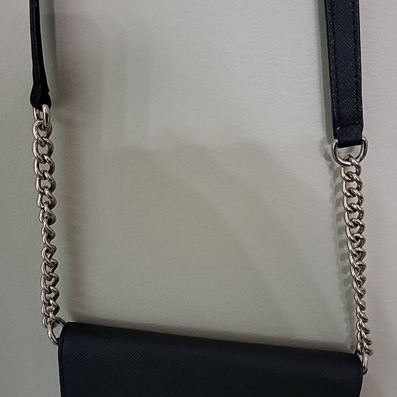 Kate Spade Crossbody Black Cedar Street Mini Leather Envelope  Handbag Purse - Picture 2 of 10